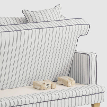 Bondi Hamptons 3 Seat Sofa Blue/White Pin Stripe