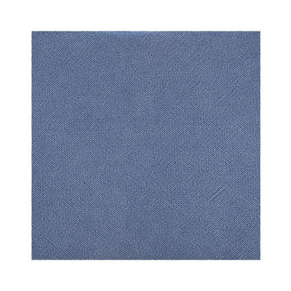 Bayside Slate Blue Hamptons Button Tufted Winged Armchair W/Wooden Legs