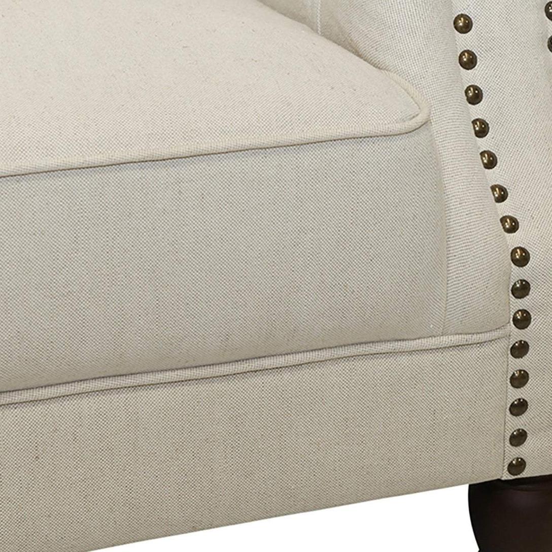 Vaucluse Buttoned Armchair Beige