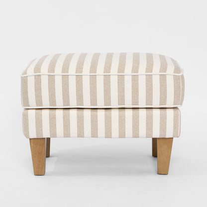 Bondi Hamptons Ottoman Natural Stripe
