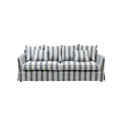 Slip Cover Only - Byron Hamptons 2.5 Seat Sofa Blue Sky