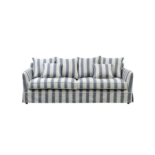 Slip Cover Only - Byron Hamptons 2.5 Seat Sofa Blue Sky