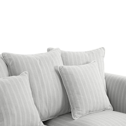 Slip Cover Only - Avalon Hamptons 3 Seat Sofa Cloud Stripe