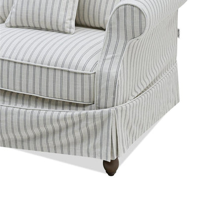 Slip Cover Only - Avalon Hamptons 3 Seat Sofa Stone Stripe