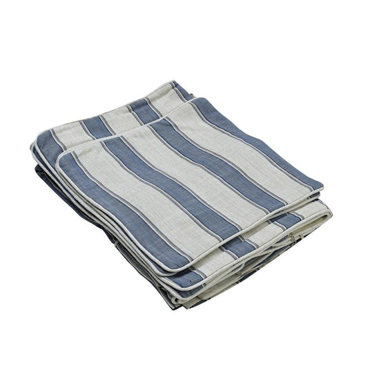 Slip Cover Only - Noosa Hamptons Snuggle Chair Blue Sky Stripe