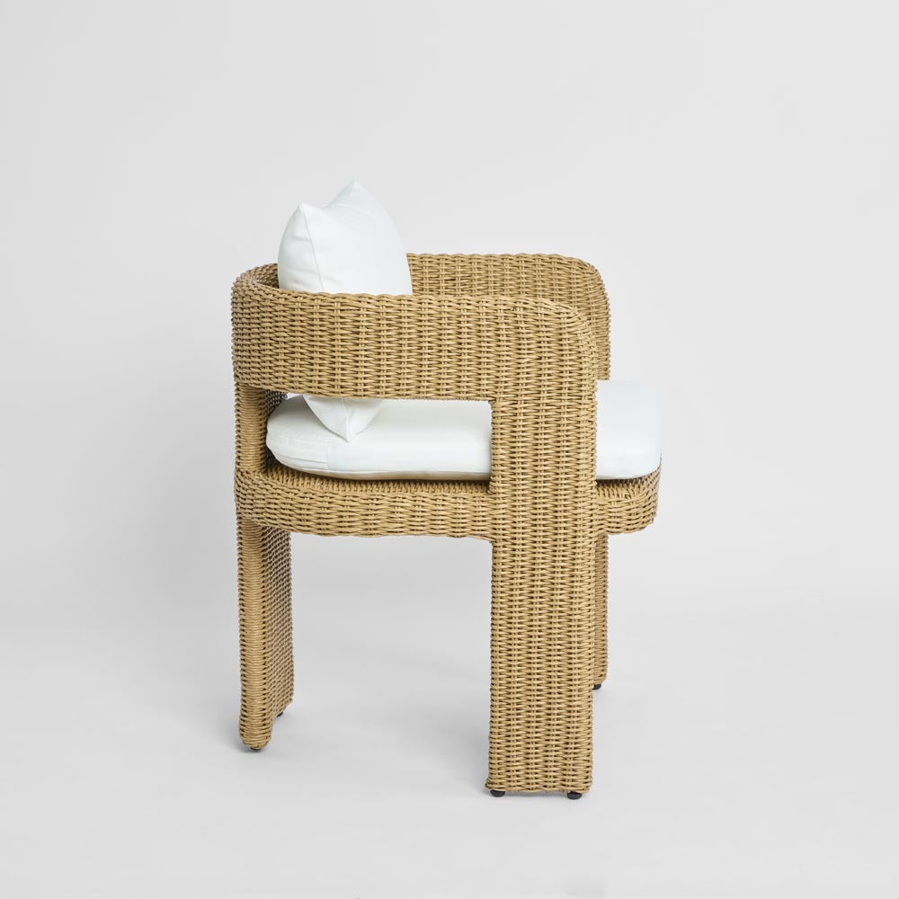 Cassius Outdoor Occasional Dining Chair Natural
