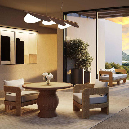 Cassius Round Dining Table Natural Outdoor 120cm