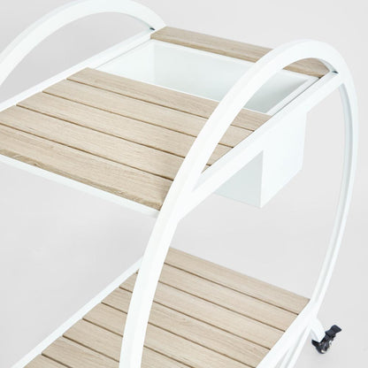 Ryder Bar Cart White Outdoor