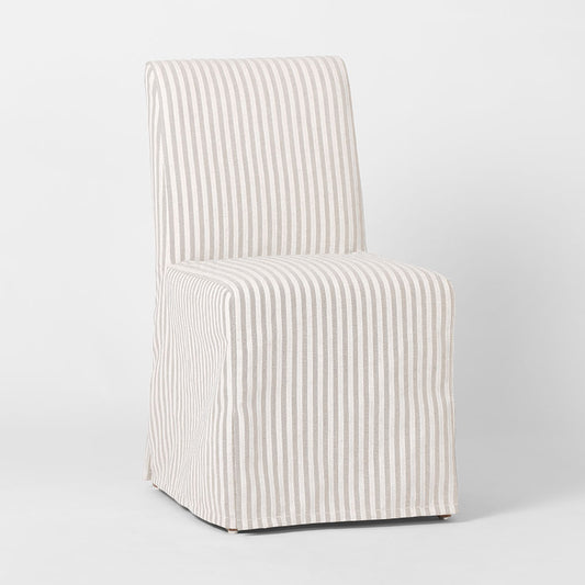 Slip Cover Only - Clifton Dining Chair Beige Stripe