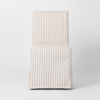 Slip Cover Only - Clifton Dining Chair Beige Stripe