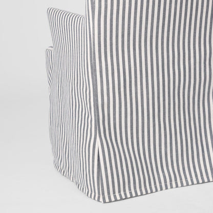 Slip Cover Only - Clifton Dining Chair W/Arms Blue Stripe