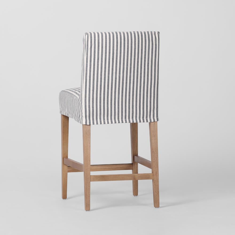 Slip Cover Only - Clifton Counter Stool Blue Stripe