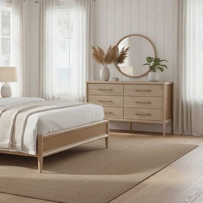 Bayview Dresser 6 drawer Natural Whitewash