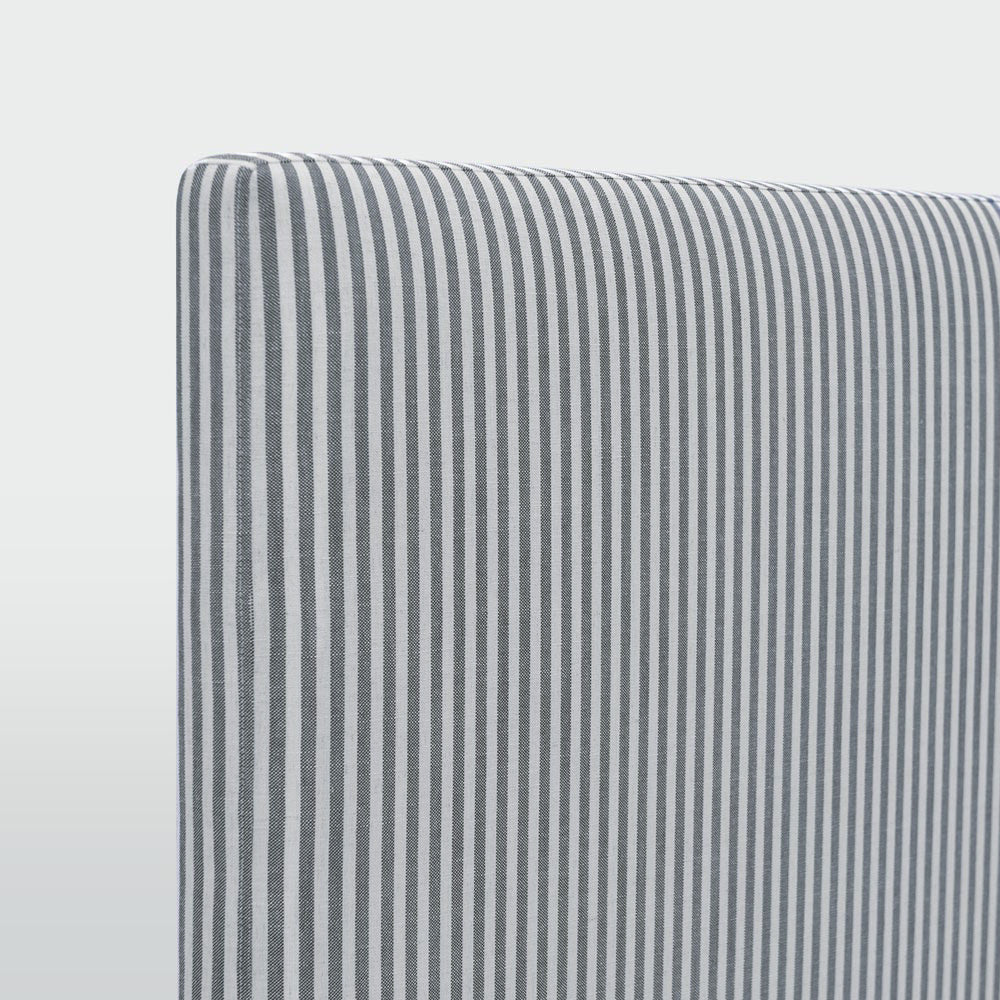 Newport Bedhead Queen White & Blue Pin stripe