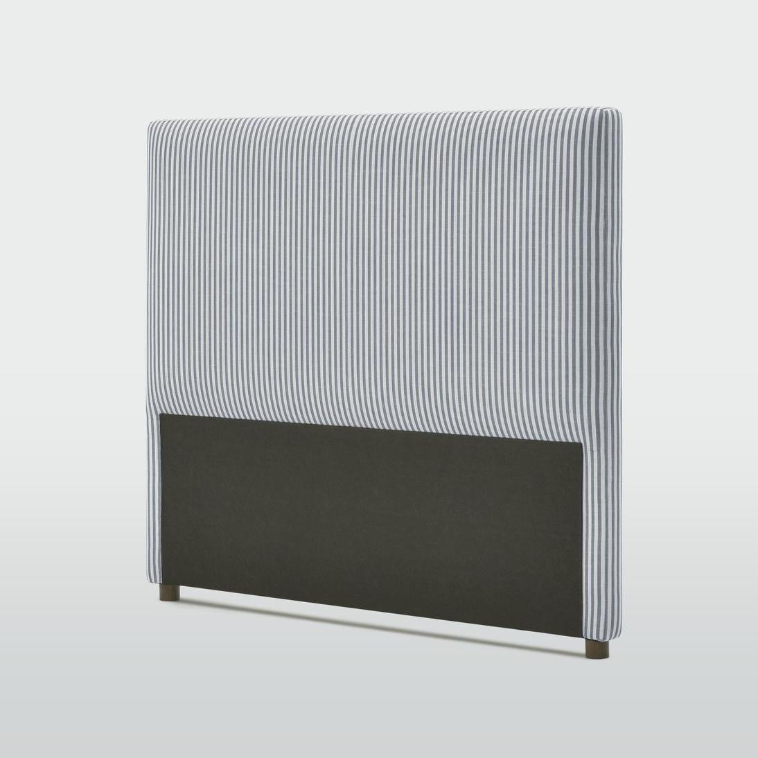 Newport Bedhead King White & Blue Pin stripe