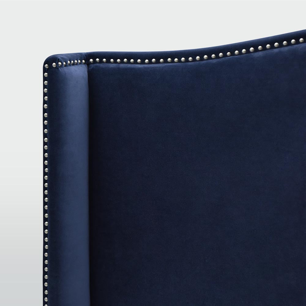 Mornington Bedhead King Blue Velvet