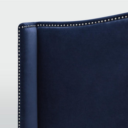 Mornington Bedhead King Blue Velvet
