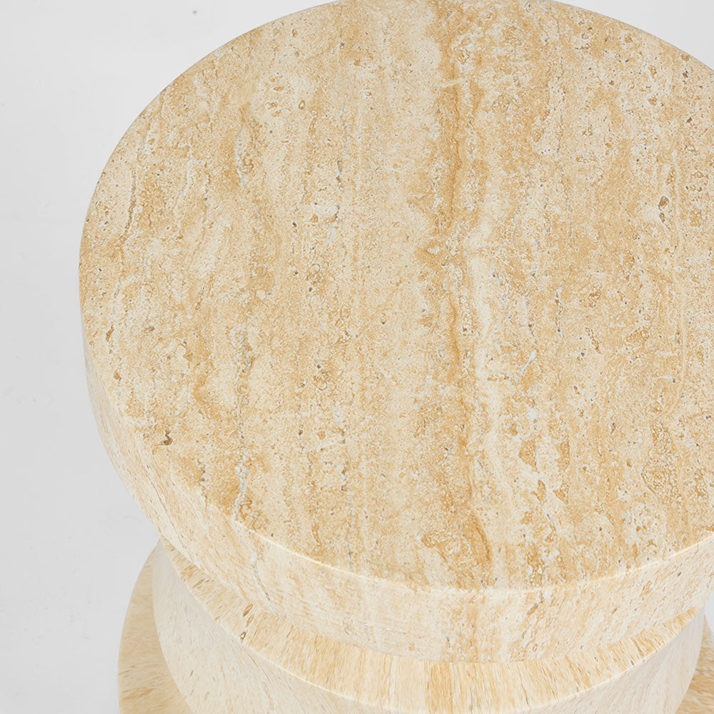 Rook side Table Travertine look