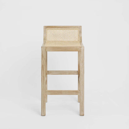 Amalfi Wood & Rattan Counter Stool Natural