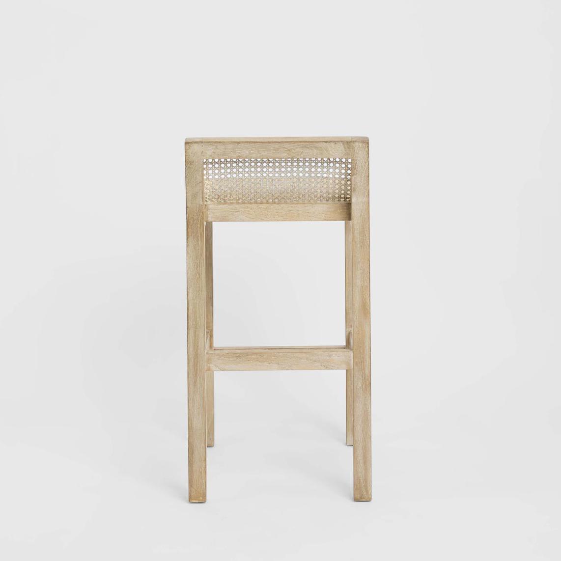 Amalfi Wood & Rattan Counter Stool Natural