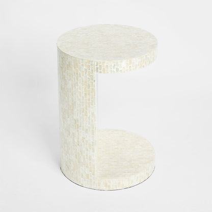 Miami White Shell Side
 Table