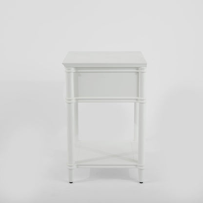 Dakota Bedside Table 1 Drawer White
