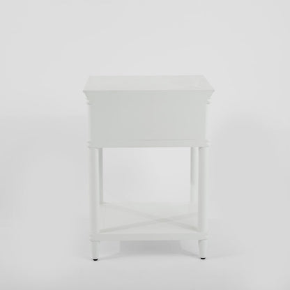 Dakota Bedside Table 1 Drawer White