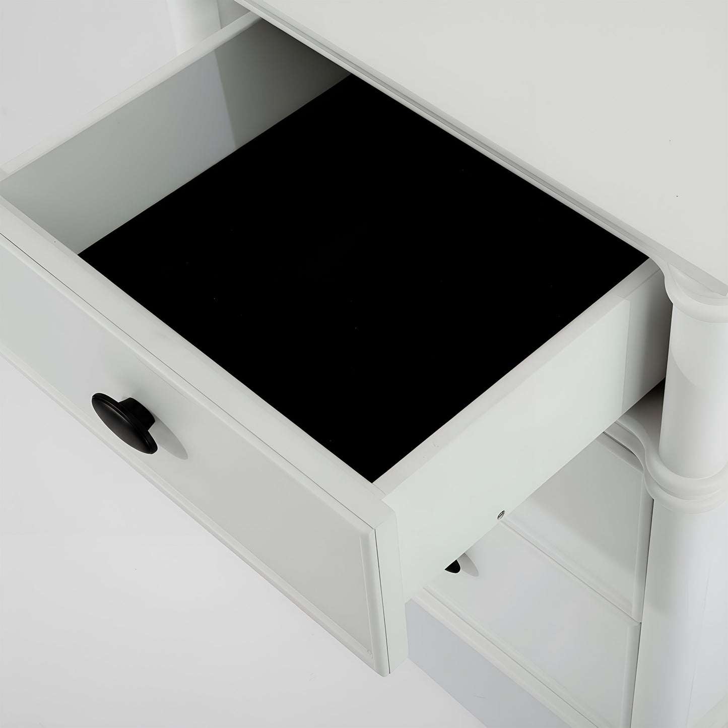 Dakota Bedside Table 3 Drawer White