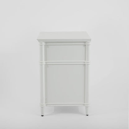 Dakota Bedside Table 3 Drawer White
