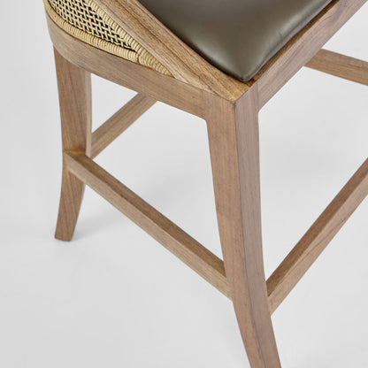 Beau Counter Stool Leather Seat Only Black