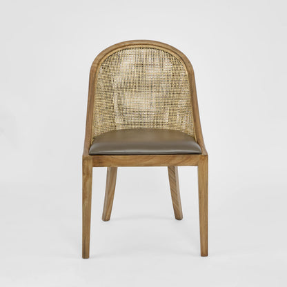Beau Dining Chair Leather Seat Only Black