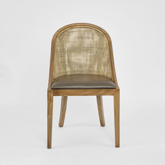 Beau Dining Chair Leather Seat Only Black