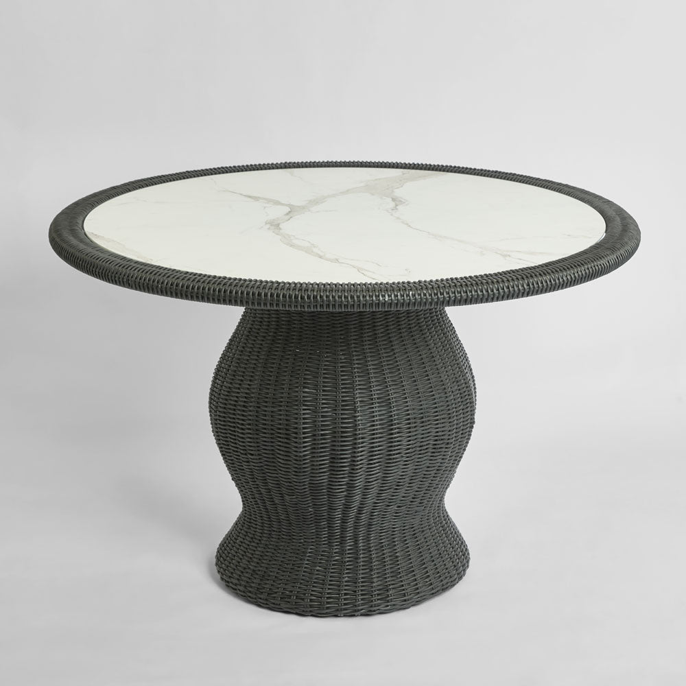 Cassius Round Dining Table 120cm Outdoor Black