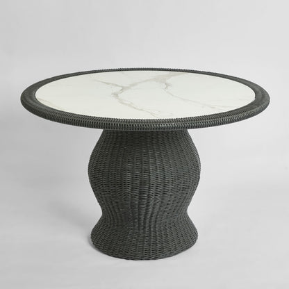 Cassius Round Dining Table 120cm Outdoor Black