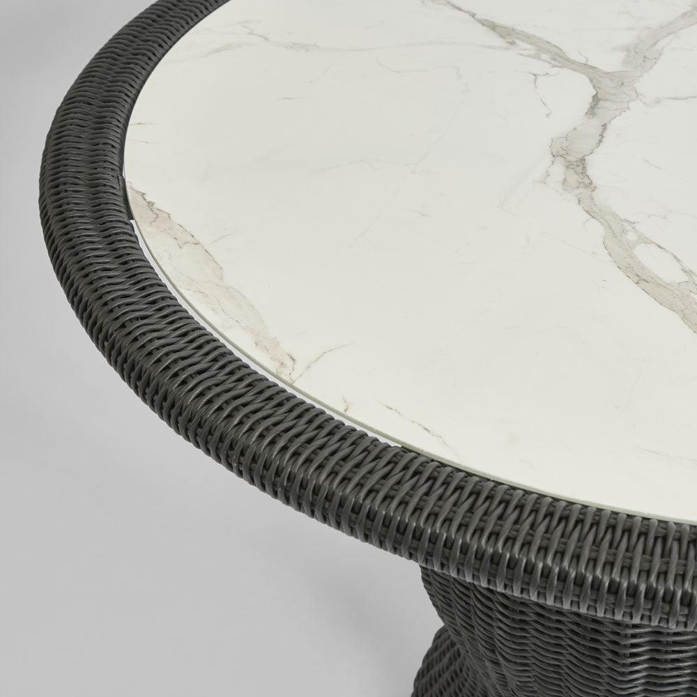 Cassius Round Dining Table 120cm Outdoor Black