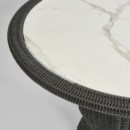 Cassius Round Dining Table 120cm Outdoor Black