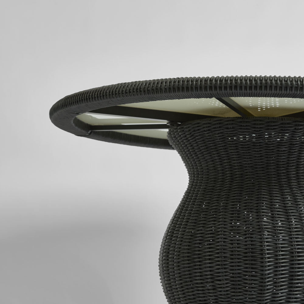 Cassius Round Dining Table 120cm Outdoor Black