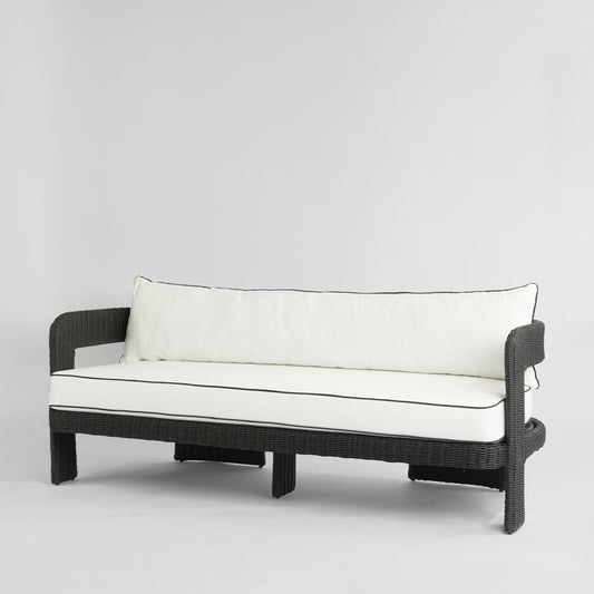Cassius 3 Seat Sofa Outdoor Black