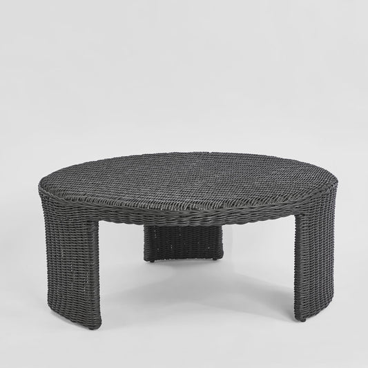Cassius Outdoor Round Coffee Table Black