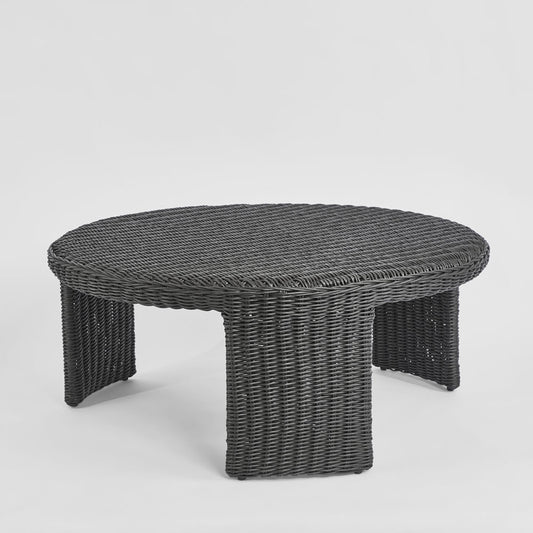 Cassius Outdoor Round Coffee Table Black