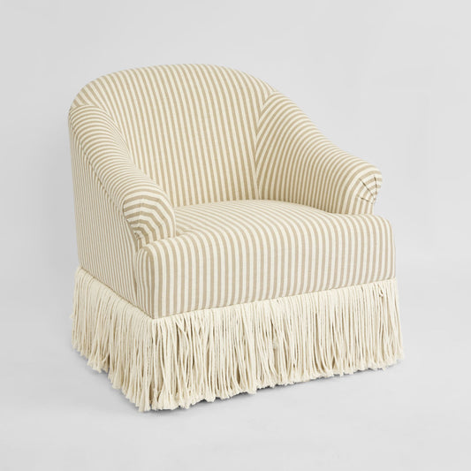 Regatta Fringe Armchair Beige Stripe
