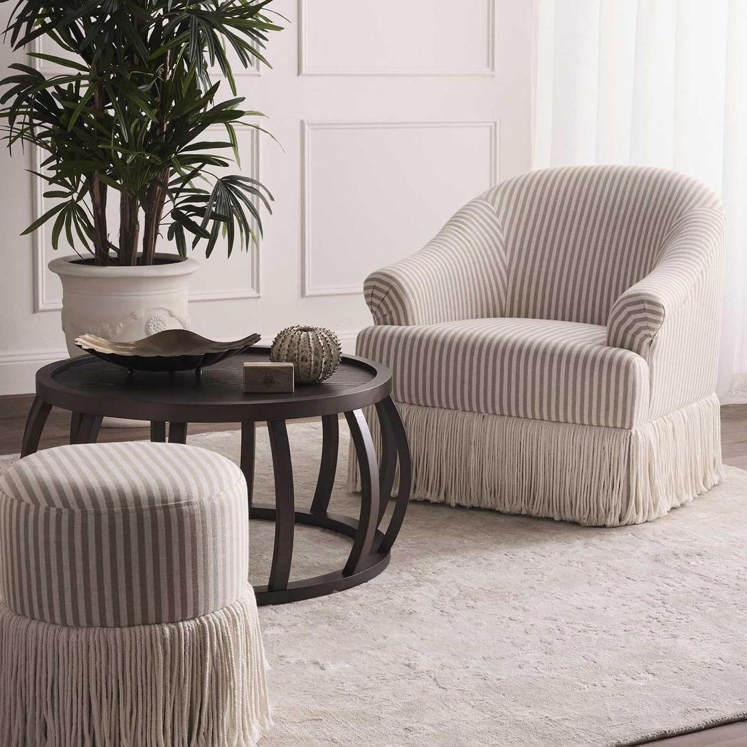 Regatta Fringe Armchair Beige Stripe