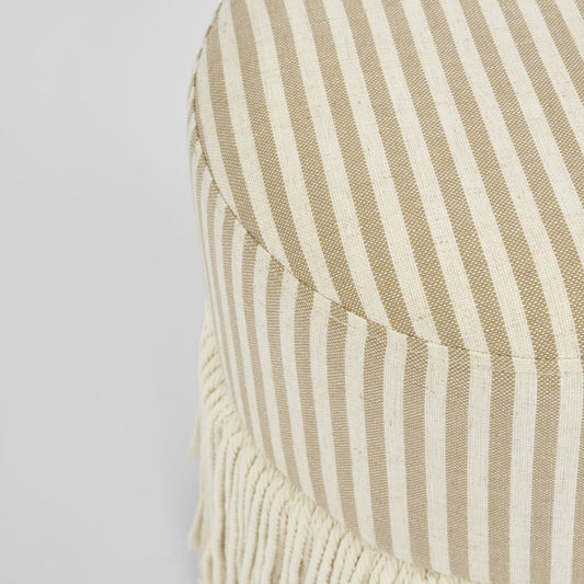 Regatta Fringe Ottoman Beige Stripe