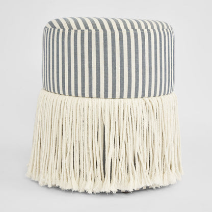 Regatta Fringe Ottoman Blue Stripe