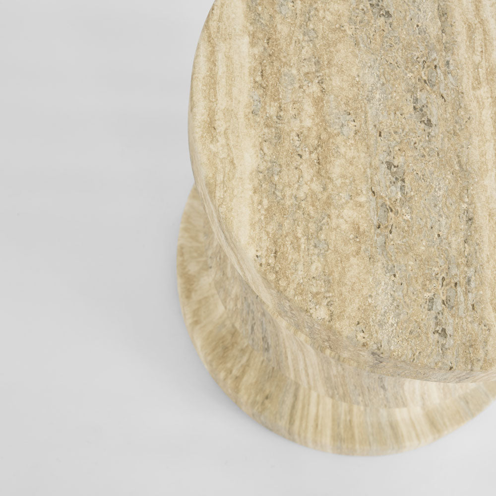 Rook Side Table Grey Travertine Look – Outdoor