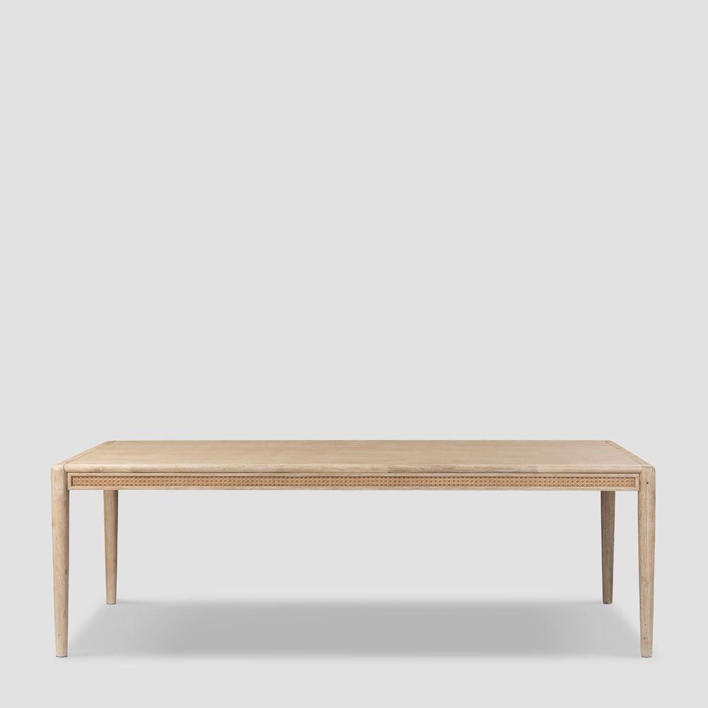 Bayview 240cm Dining Table Natural Whitewash