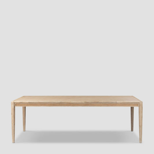 Bayview 240cm Dining Table Natural Whitewash