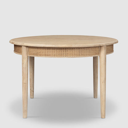 Bayview 120cm Round Dining Table Natural Whitewash