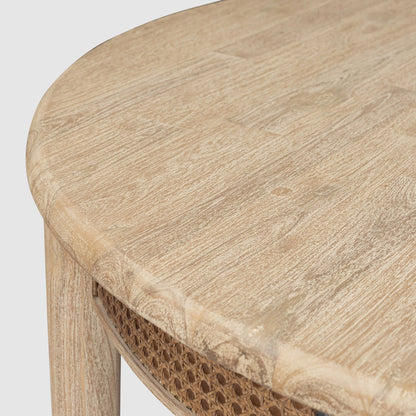 Bayview 120cm Round Dining Table Natural Whitewash