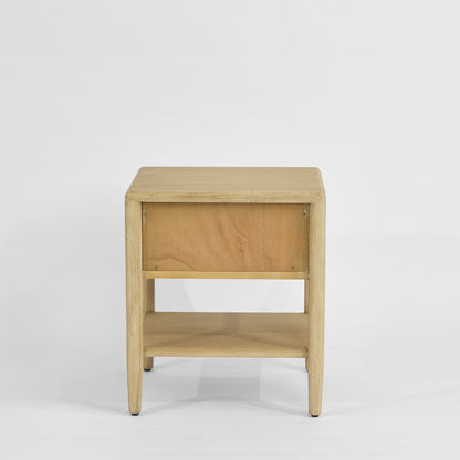 Bayview 1 Drawer Side Table Natural Whitewash